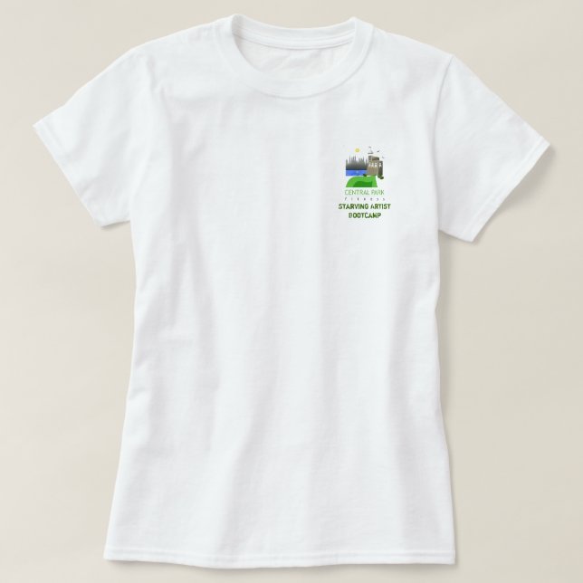 T-shirt Bébé affamé de dames de Bootcamp d'artiste - (Design devant)