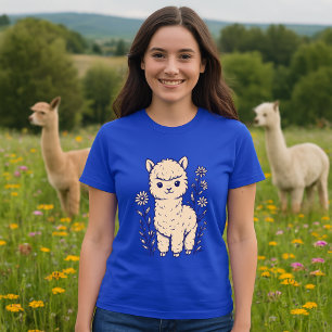T-shirt Bébé Alpaga et Fleurs Sauvages