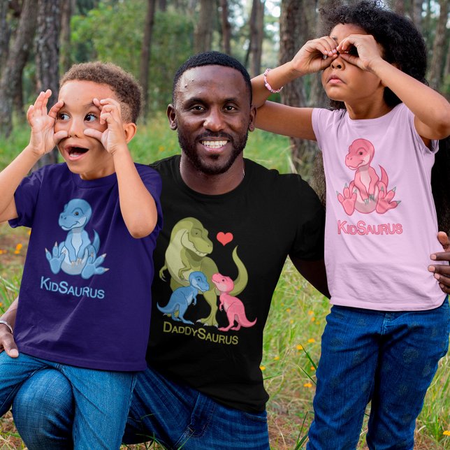 T-shirt Bébé bleu mignon Saurus T-Rex Dinosaur (Créateur téléchargé)