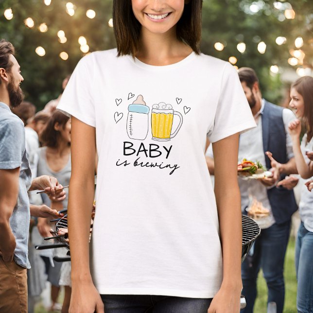 T-shirt Bébé Brûle Bouteille Bière Verre Maman À Être (Créateur téléchargé)