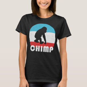 T-shirt Bébé Chimpanzé Chimp Vintage Rétro Silhouette Gif