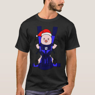 T-shirt Bébé Cochon Père Noël drôle mignonne fermière ferm