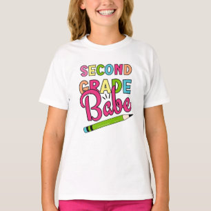 T-shirt Bébé coloré de deuxième année de retour à l'école