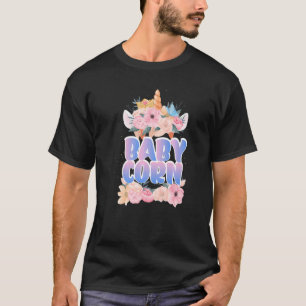T-shirt Bébé Corn Cute Unicorn Fille Anniversaire 1