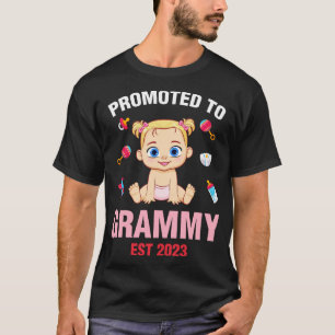 T-shirt Bébé Cute Promu À Granny Est 2023 Anniversaire