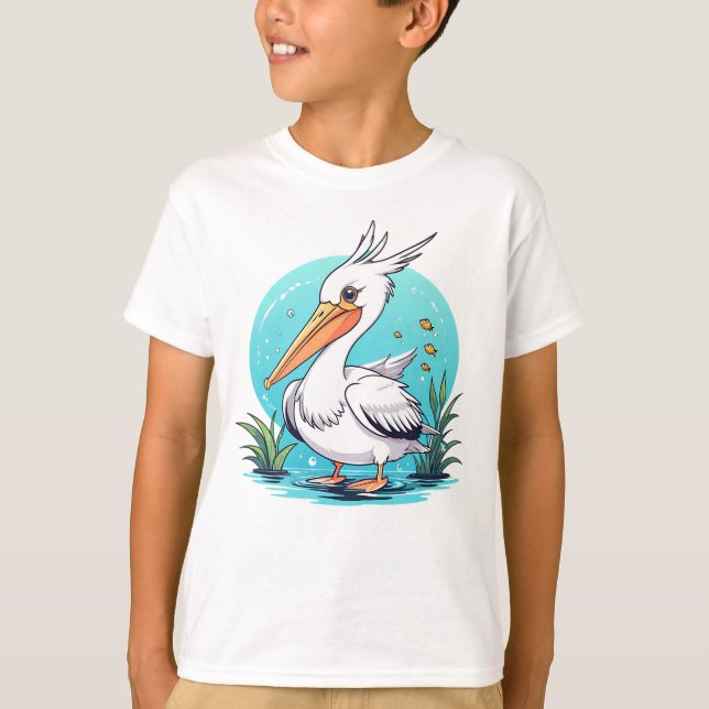 T-shirt Bébé cygne blanc (Devant)