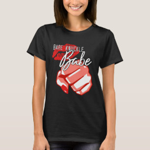 T-shirt Bébé de boxe Knuckle nu avec rouge à lèvres et pol
