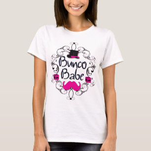 T-shirt Bébé de Bunco avec le casquette supérieur rose 