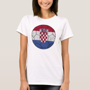T-shirt Bébé de dames de ballon de football de la Croati
