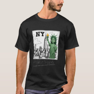 T-shirt Bébé de New York City Statue de la Liberté Croquis