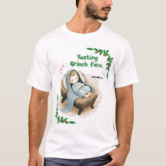 T-shirt Bébé dormant mignon Jésus Nativité