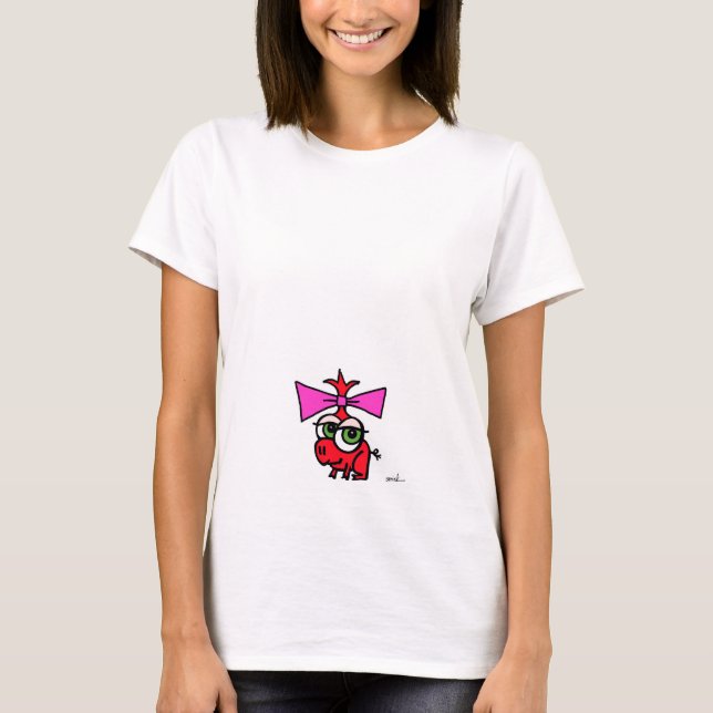 T-shirt bébé elle sourient d'un air affecté chemise (Devant)