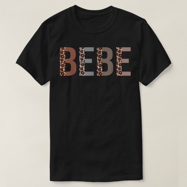 T-shirt Bebe Empreinte de léopard Maman mignonne Fête des  (Design devant)