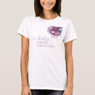 T-shirt Bébé en fleurs   baby shower floral