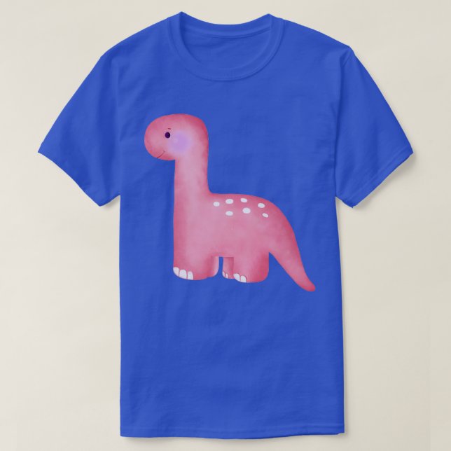 T-shirt Bébé Enfant rose pourpre Dinosaure 2 (Design devant)
