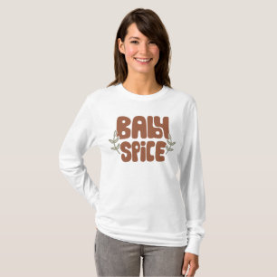 T-shirt Bébé épice automne style rétro Floral