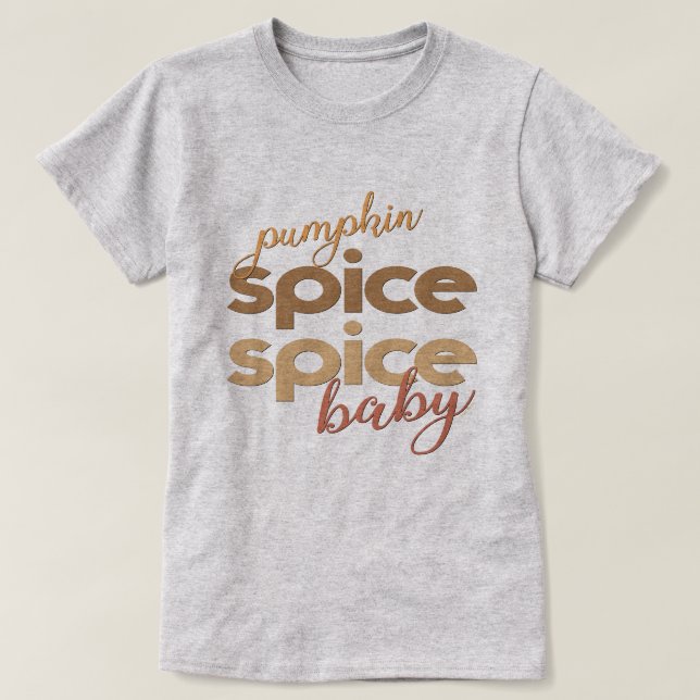 T-shirt Bébé épice citrouille épice (Design devant)