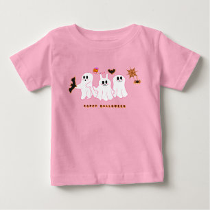T-Shirt Bébé Fantômes Drôles Posant Pour Une Pho