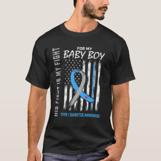 T-shirt Bébé garçon sensibilisation T1D Drapeau de diabète