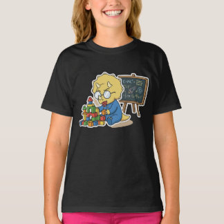 T-shirt Bébé Génie Scientifique Dinosaure Math Pizza Drôle