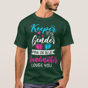 T-shirt Bébé Genre Révéler Douche Rose Ou Bleu Grand-mère