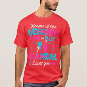 T-shirt Bébé Genre Révéler Douche Rose Ou Bleu Grand-Père 