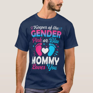 T-shirt Bébé Genre Révéler Douche Rose Ou Bleu Maman Amour
