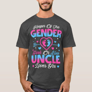 T-shirt Bébé Genre Révéler Douche Rose Ou Bleu Oncle Aime