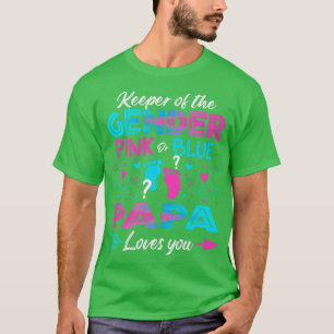 T-shirt Bébé Genre Révéler Douche Rose Ou Bleu Papa aime