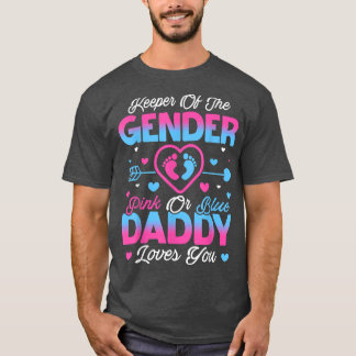 T-shirt Bébé Genre Révéler Douche Rose Ou Bleu Papa Aime