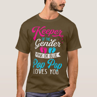 T-shirt Bébé Genre Révéler Douche Rose Ou Bleu Pop Pop Lov