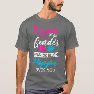 T-shirt Bébé Genre Révéler Douche Rose Ou Bleu Poppa Aime
