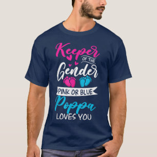 T-shirt Bébé Genre Révéler Douche Rose Ou Bleu Poppa Aime