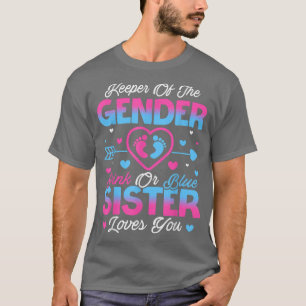 T-shirt Bébé Genre Révéler Douche Rose Ou Bleu Soeur Amour