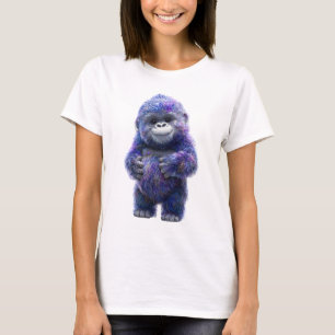 T-shirt Bébé Gorille Violet Cosmique Sourire Femmes
