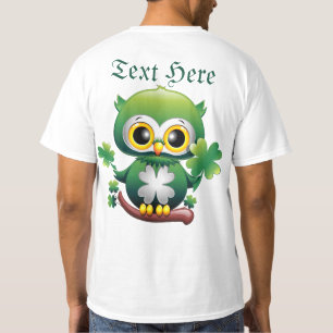 T-shirt Bébé Hibou Mignon St Patrick Dessin Animé