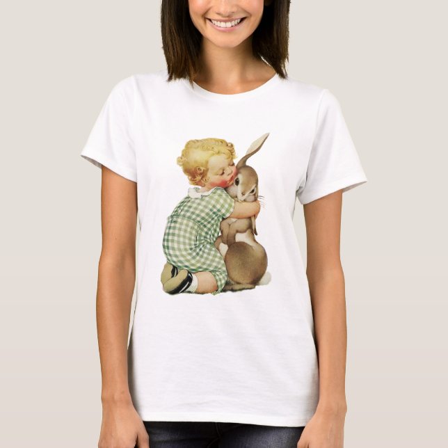 T-SHIRT BÉBÉ HUGING EASTER BUNNY (Devant)