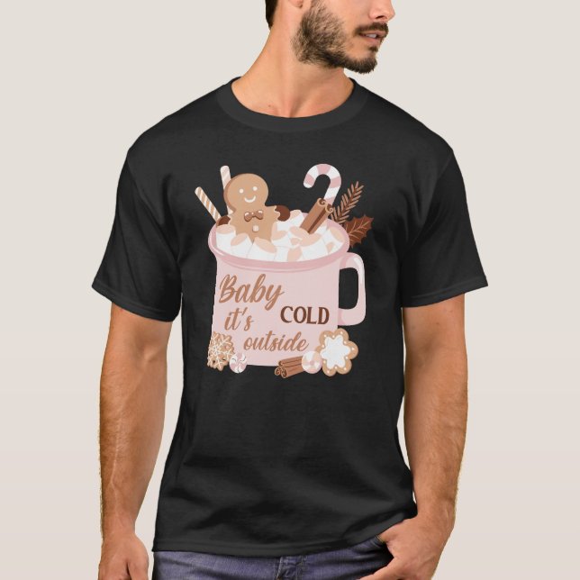 T-shirt Bébé Il fait froid dehors (Devant)