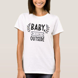 T-shirt Bébé il fait froid dehors Joyeux sapin de Noël