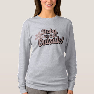 T-shirt Bébé il fait froid en dehors de Noël
