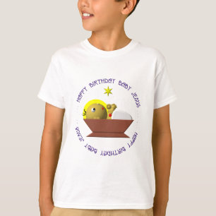 T-shirt Bébé Jésus de joyeux anniversaire
