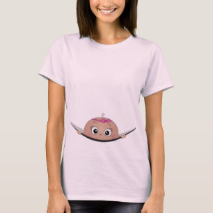 T-shirt Bébé jetant un coup d'oeil