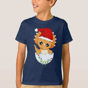 T-shirt Bébé mignon Dino Noël