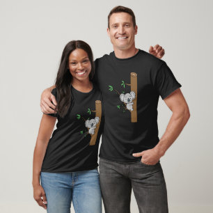 T-shirt Bébé mignon Escalade Koala Un Eucalyptus Arbre
