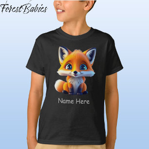 T-shirt Bébé mignon Fox enfants Faune Animal Cartoon Graph