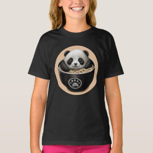 T-shirt Bébé Mignonne Panda Ours Baigner Dans Un Bowl De R