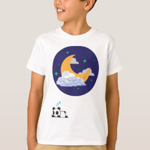 T-shirt bébé panda mignon endormi