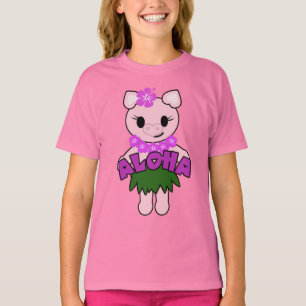 T-shirt Bébé porcin de filles de danse polynésienne -