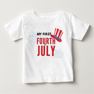 T-shirt bébé pour mon premier 4 juillet 