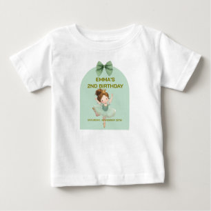 T-Shirt bébé pour petite princesse vert menthe